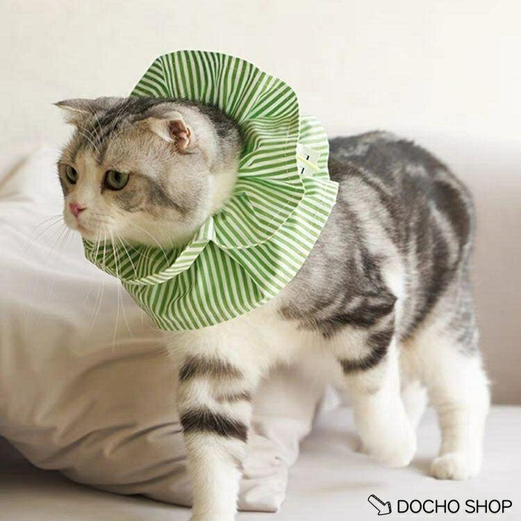 エリザベスカラー ソフトタイプ 簡単装着 ペットエリカラ 犬用 猫用 ソフトエリザベス サイズ調整 フリル かわいい 介護 手術後ケア 怪我