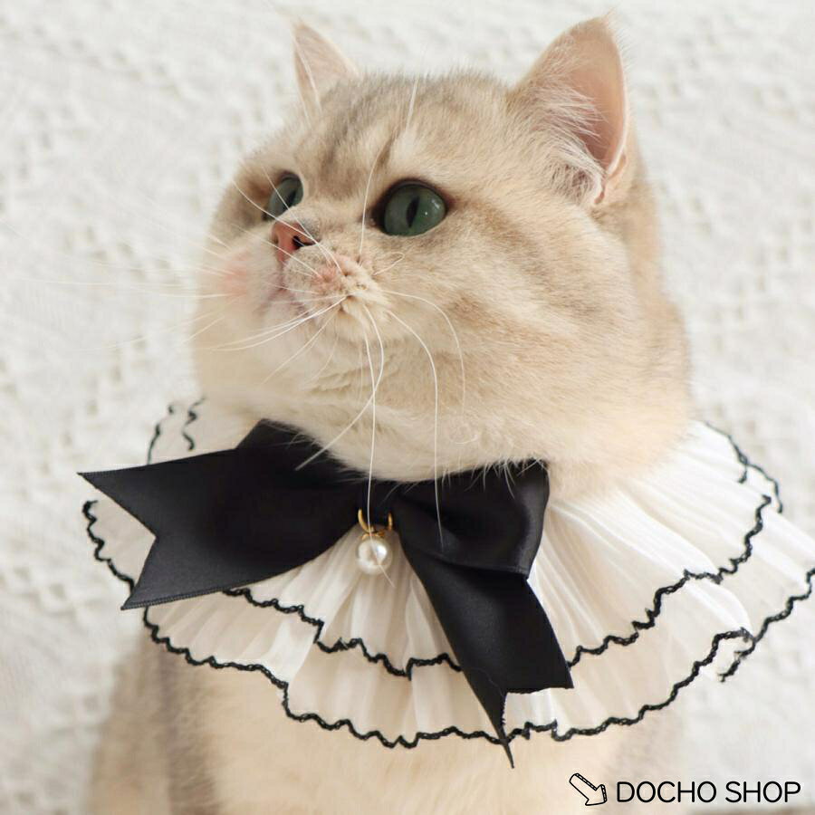 ペット用首輪 よだれかけ スカーフ 胴輪 キャットスタイ ドッグスタイ 蝶ネクタ レ...