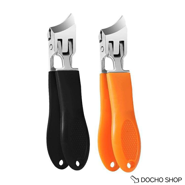DOCHOSHOP楽天市場店の斜めの爪切り 足の爪切り 足爪切り ネイルケア 爪切り 飛ばない 斜め刃 カーブした爪切り 飛散防止 斜めカーブ刃 爪切り 2個セット 足用 巻き爪｜アングル2