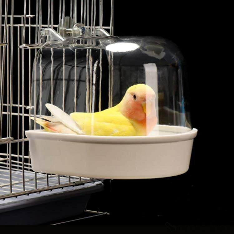 透明 鳥かご用 小鳥用お風呂 ペット用バードバス 水浴び容器 ケージ固定 鳥用 バー...