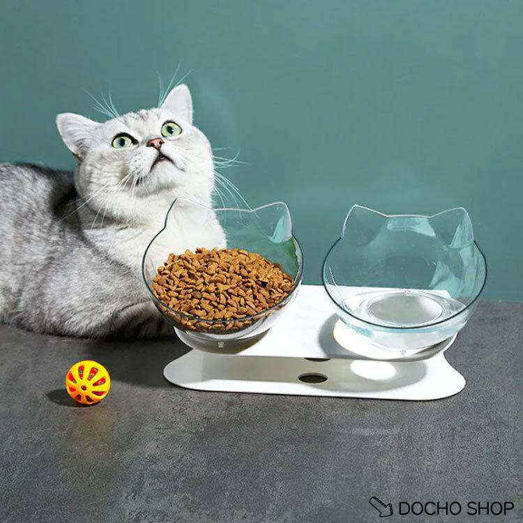 ボウル2個付き 猫 犬 食器台 フードボウル ペットグッズ エサ皿 フードボールスタ...
