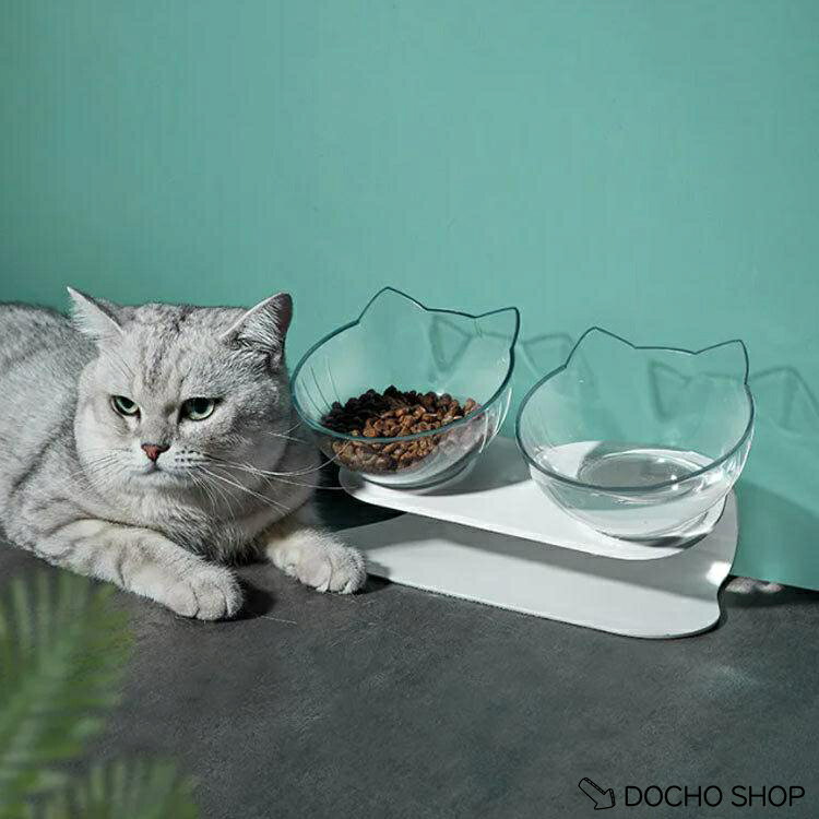 ボウル2個付き 猫 犬 食器台 フードボウル ペットグッズ エサ皿 フードボールスタ...