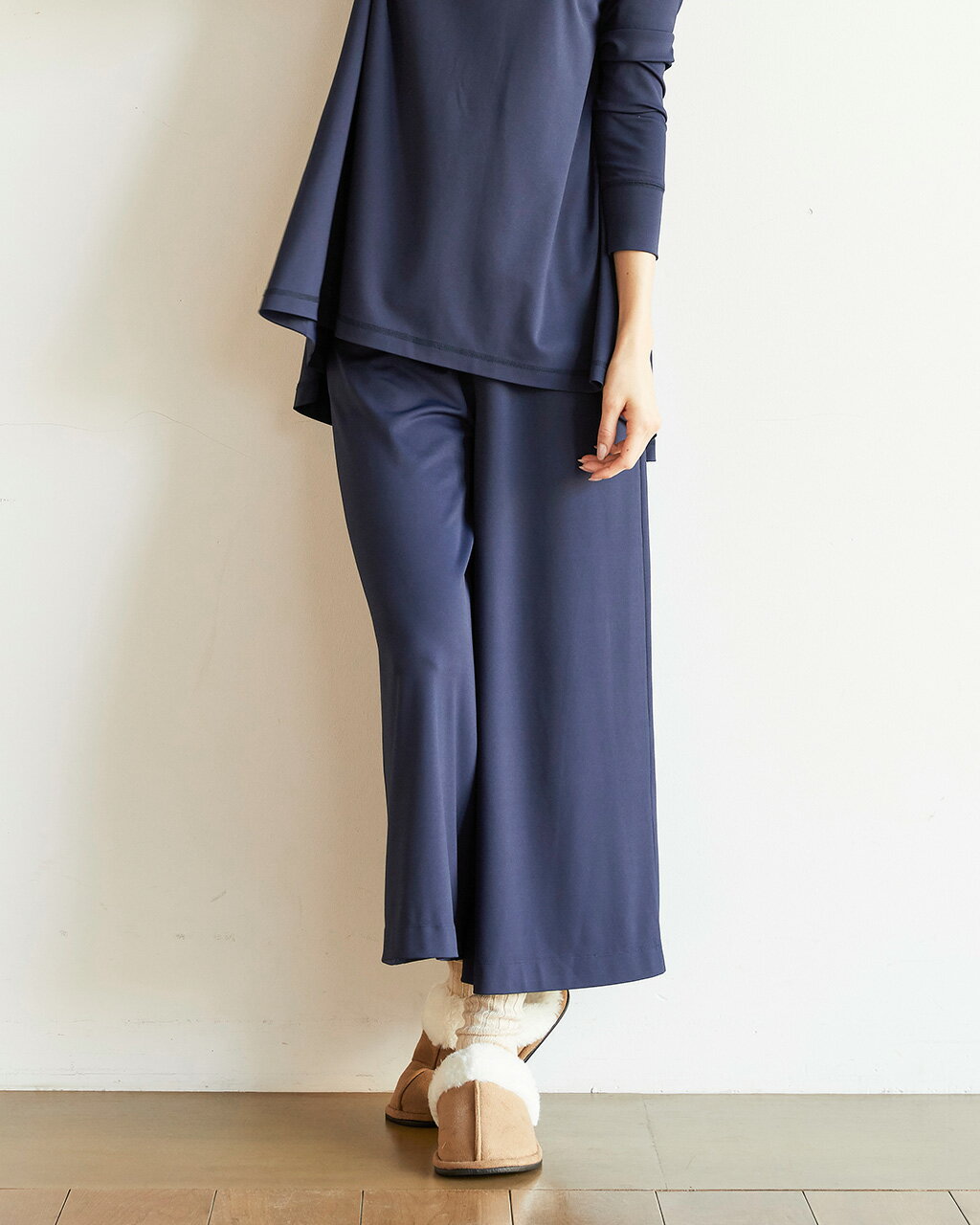 【お買い物マラソンポイント5倍】【ドゥクラッセ】 Doアップ ・ リラクシーガウチョパンツ レディース ( S〜XXL ) 30代 40代 50代 大人、輝く服 【DoCLASSE】