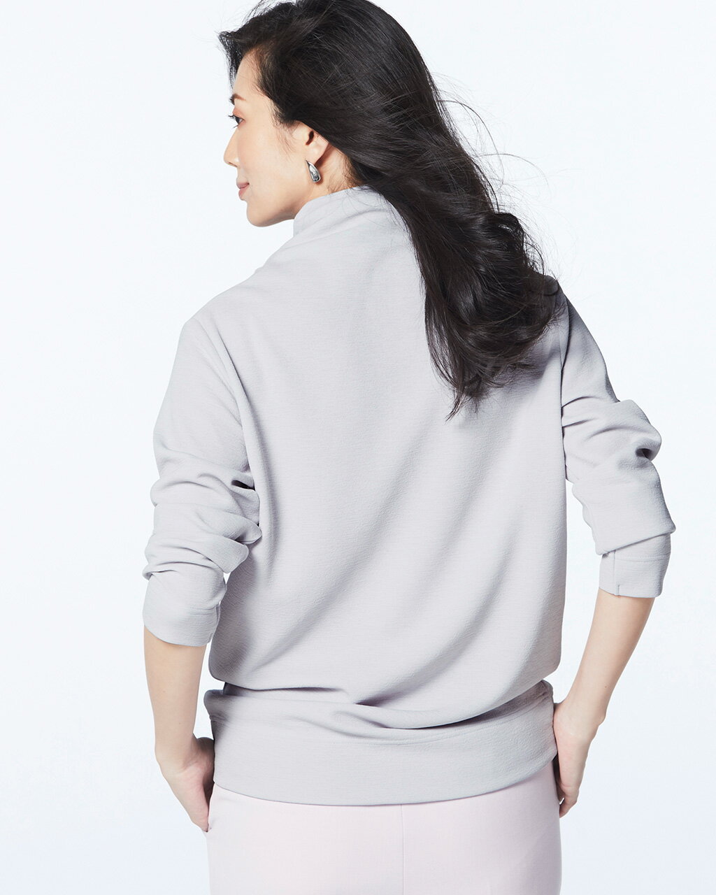 【ドゥクラッセ】 カットジョーゼット ・ オフタートル レディース ( S〜XXL ) 30代 40代 50代 大人、輝く服 【DoCLASSE】