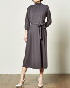 【ドゥクラッセ】 スムースジャージー ・ ボウタイワンピース レディース ( S〜XXL ) 30代 40代 50代 大人、輝く服 【DoCLASSE】