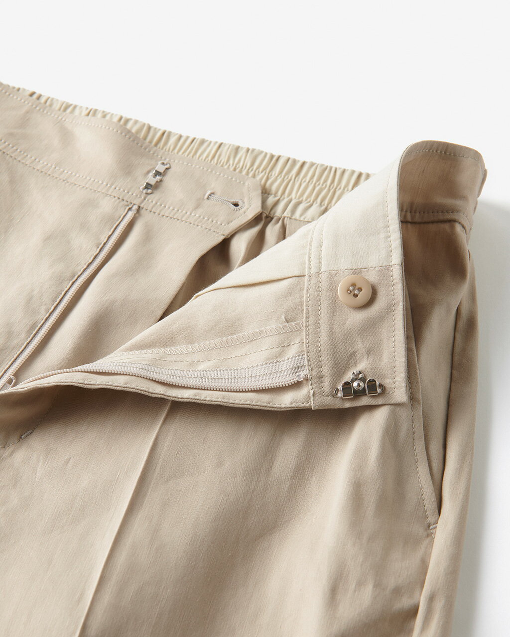 【ドゥクラッセ】 □フレンチ麻ストレッチ ・ ワイドパンツ レディース ( 7〜15 ) 30代 40代 50代 大人、輝く服 【DoCLASSE】