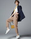 【ドゥクラッセ】 □ダブル編みジャージー ・ テーパード レディース ( S〜XXL ) 30代 40代 50代 大人、輝く服 【DoCLASSE】