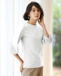 【ドゥクラッセ】 クルーネック ／ パフ7分袖 ・ DoT レディース ( S〜XXL ) 30代 40代 50代 大人、輝く服 【DoCLASSE】