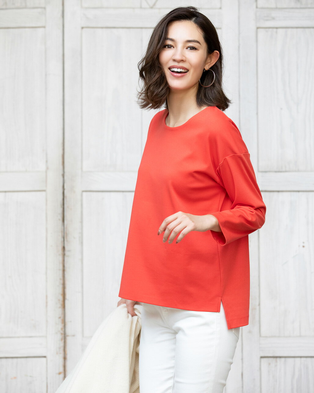 【お買い物マラソンポイント5倍】【ドゥクラッセ】 抜け感クルーネック ／ 9分袖 ・ DoT レディース ( S〜XXL ) 30代 40代 50代 大人、輝く服 【DoCLASSE】