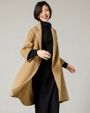 【ドゥクラッセ】 ダブルフェイス ・ Aラインコート レディース ( 7〜15 ) 30代 40代 50代 大人、輝く服 【DoCLASSE】