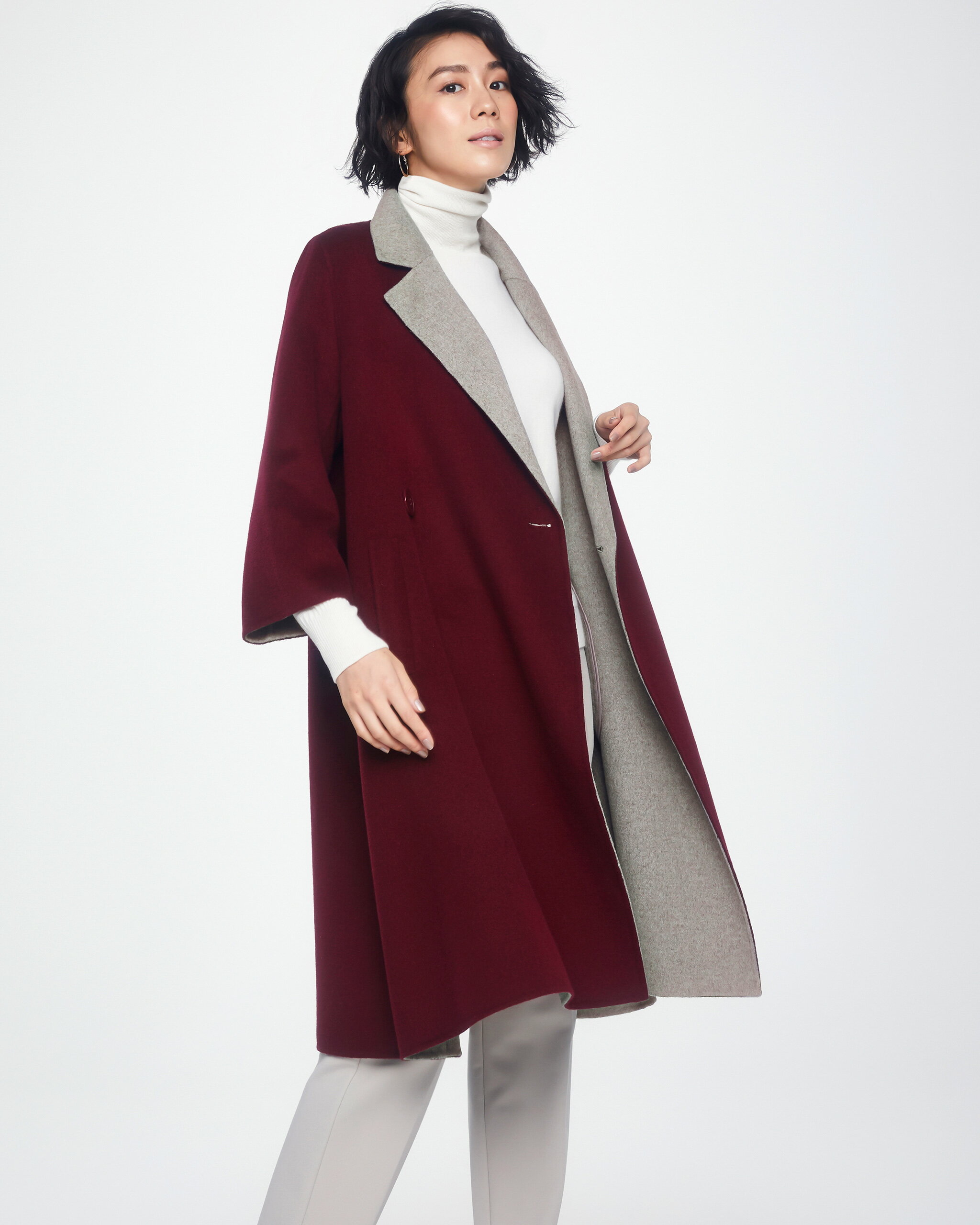 【新品未使用・タグ付き】定価3万DoCLASSE コート　ピンクベージュ　１５号 18709-711_01.jpg