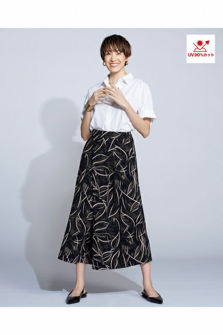 【ドゥクラッセ】 UVスラブ・タックスカウチョ レディース ( S〜XXL ) 30代 40代 50代 大人、輝く服 【DoCLASSE】のサムネイル