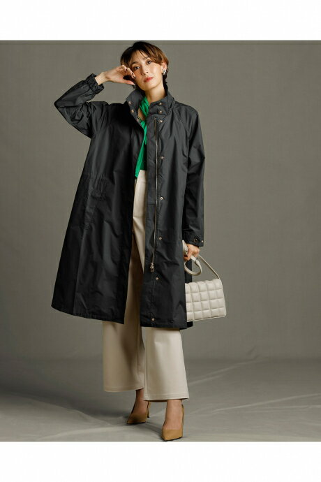 ドゥクラッセ 二重織りワッシャーツイル・2WAYトレンチ ブラック 9 新品 ドゥクラッセ 二重織りワッシャーツイル・2WAYトレンチ ブラック