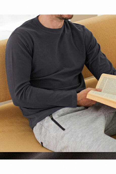 【ドゥクラッセ】 両面起毛スムース／クルーネック メンズ ( S〜XXL ) 30代 40代 50代 大人、輝く服 【DoCLASSE】