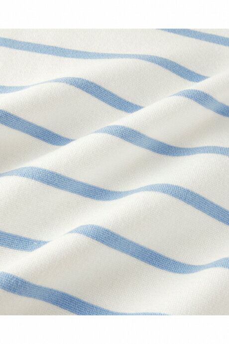 【ドゥクラッセ】 ミラノリブ・キーネックボーダープルオーバー レディース ( S〜XXL ) 30代 40代 50代 大人、輝く服 【DoCLASSE】