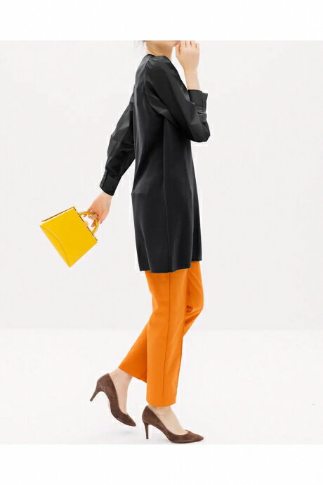 【ドゥクラッセ】 総針編み・布帛スリーブチュニック レディース ( S〜XXL ) 30代 40代 50代 大人、輝く服 【DoCLASSE】