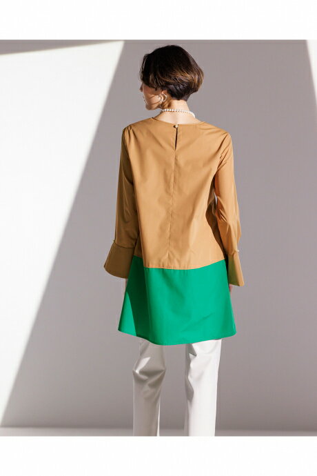 【ドゥクラッセ】 タイプライター・配色プルオーバーブラウス レディース ( 7〜15 ) 30代 40代 50代 大人、輝く服 【DoCLASSE】