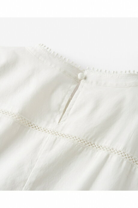 【ドゥクラッセ】 レース切替・ブラウスチュニック レディース ( 7〜15 ) 30代 40代 50代 大人、輝く服 【DoCLASSE】