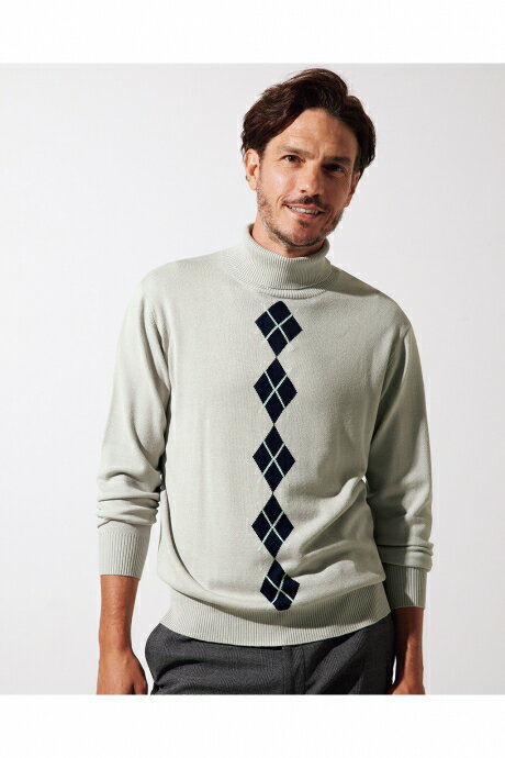 【お買い物マラソンポイント5倍】【ドゥクラッセ】 Doサーモテックスジャガードタートル メンズ ( S〜XXL ) 30代 40代 50代 大人、輝く服 【DoCLASSE】