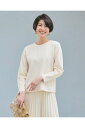 【ドゥクラッセ】 カットジョーゼット・袖タックプルオーバー レディース ( S~XXL ) 30代 40代 50代 大人、輝く服 【DoCLASSE】