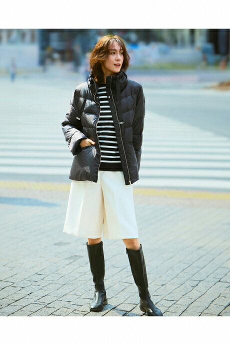 【お買い物マラソンポイント5倍】【ドゥクラッセ】 艶Airダウン・スタンドカラーコート レディース ( S〜XXXL ) 30代 40代 50代 大人、輝く服 【DoCLASSE】