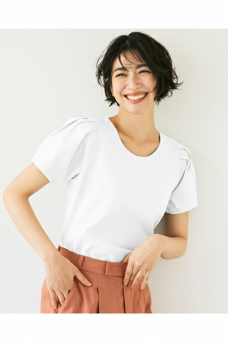 Rakuten - 【ドゥクラッセ】 タックパフスリーブ／半袖・ドゥクラッセTシャツ レディース ( S〜XXL ) 30代 40代 50代 大人、輝く服 【DoCLASSE】