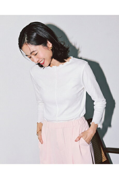セール25%OFF 【ドゥクラッセ】 コットンガーゼ・メロウボートネック レディース ( S〜XXL ) 30代 40代 50代 大人、輝く服 【DoCLASSE】 doclasse-10009297 DoCLASSE サンプル画像2