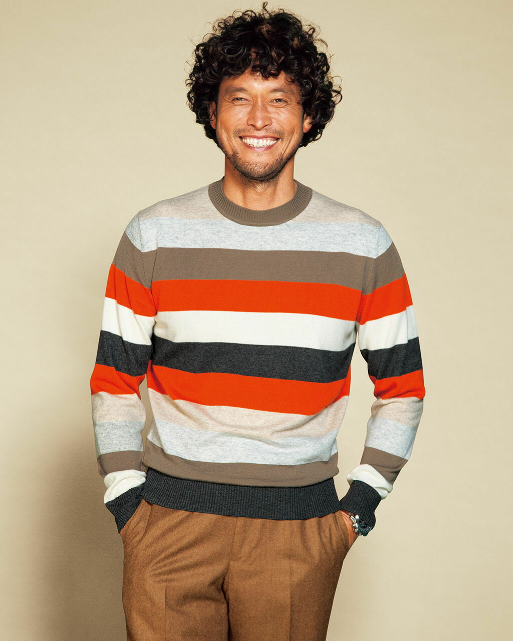 楽天市場】マルチボーダー ニット（カラーオレンジ）（ニット