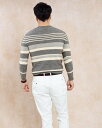 【ドゥクラッセ】 コットン ・ マルチボーダークルーネック メンズ ( S~XXL ) 30代 40代 50代 大人、輝く服 【DoCLASSE】