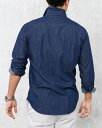 【ドゥクラッセ】 ダンガリー ・ プリントシャツ/長袖 メンズ ( S~XXL ) 30代 40代 50代 大人、輝く服 【DoCLASSE】