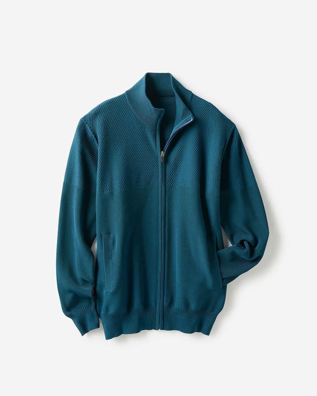 【お買い物マラソンポイント5倍】【ドゥクラッセ】 サスティナブルジップカーディガン メンズ ( S〜XXL ) 30代 40代 50代 大人、輝く服 【DoCLASSE】