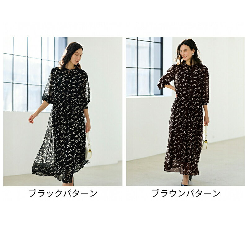 セール59%OFF 【ドゥクラッセ】 ワンピース ホースプリント・シフォンドレス レディース ( 7〜13 ) 30代 40代 50代 大人、輝く服 【DoCLASSE】 doclasse-10005473 DoCLASSE サンプル画像2