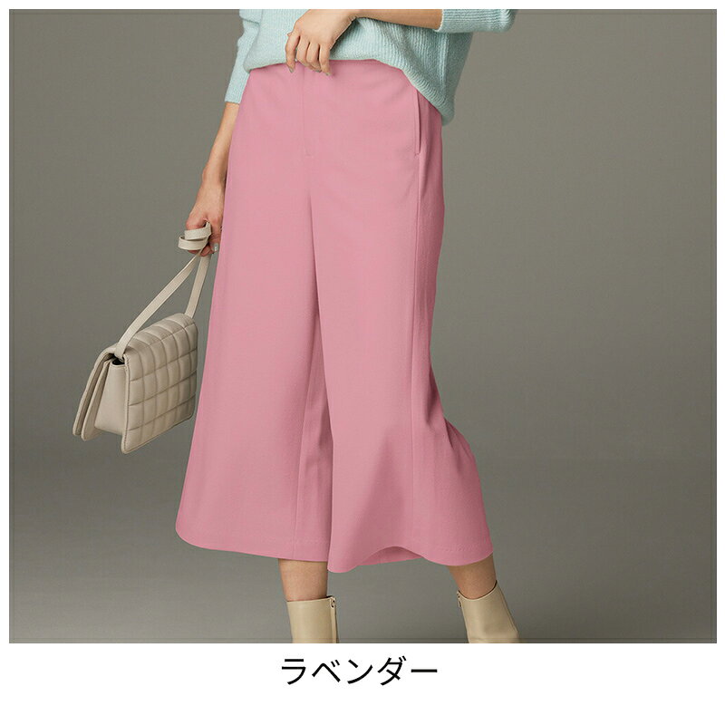 セール56%OFF 【ドゥクラッセ】 ボトムス パンツ □ウォッシャブルウールタッチ ・ ワイドクロップド レディース ( S〜XXL ) おしゃれ きれいめ 30代 40代 50代 大人、輝く服 【DoCLASSE】 doclasse-10002429 DoCLASSE サンプル画像2