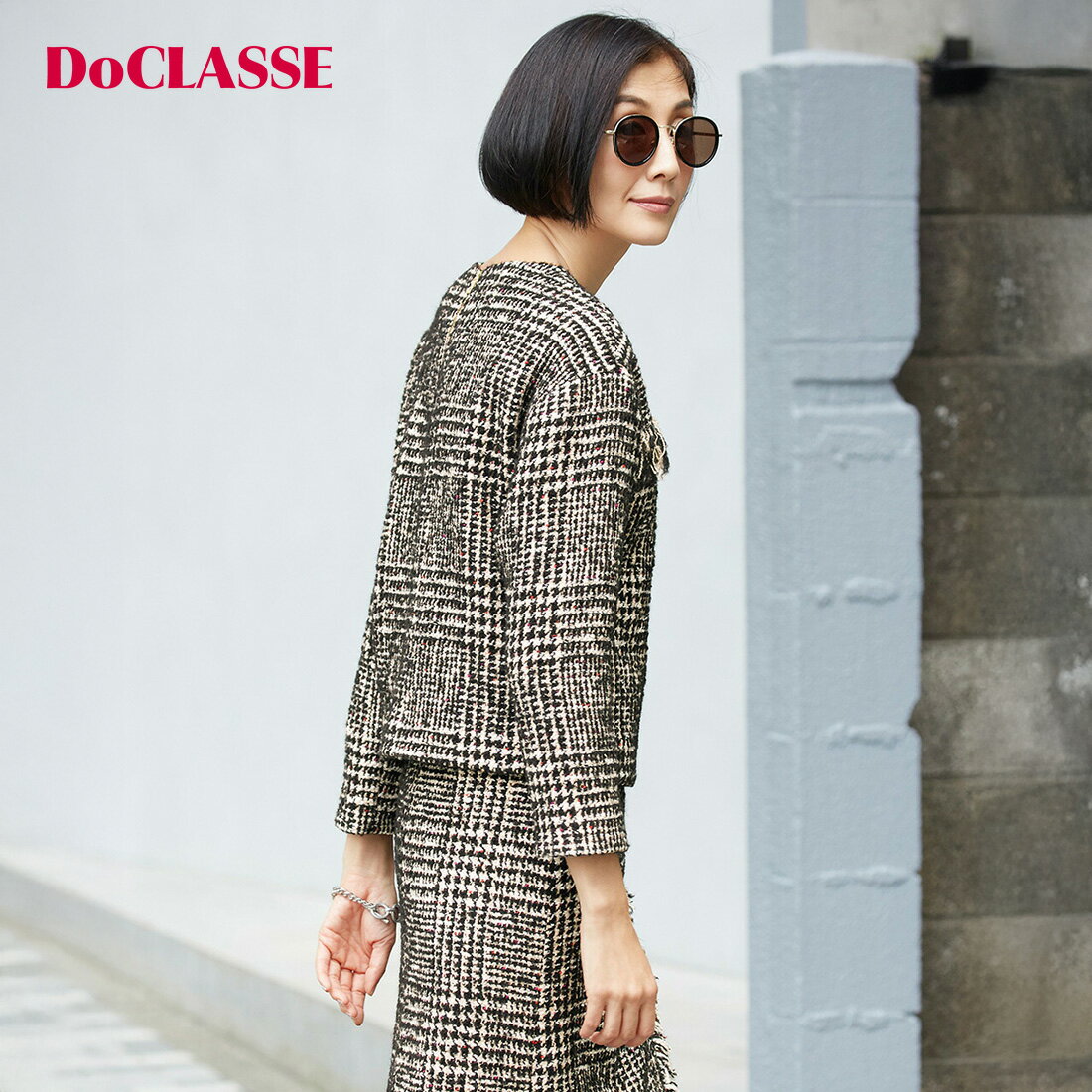 楽天市場】ドゥクラッセ ツイード ジャケットの通販