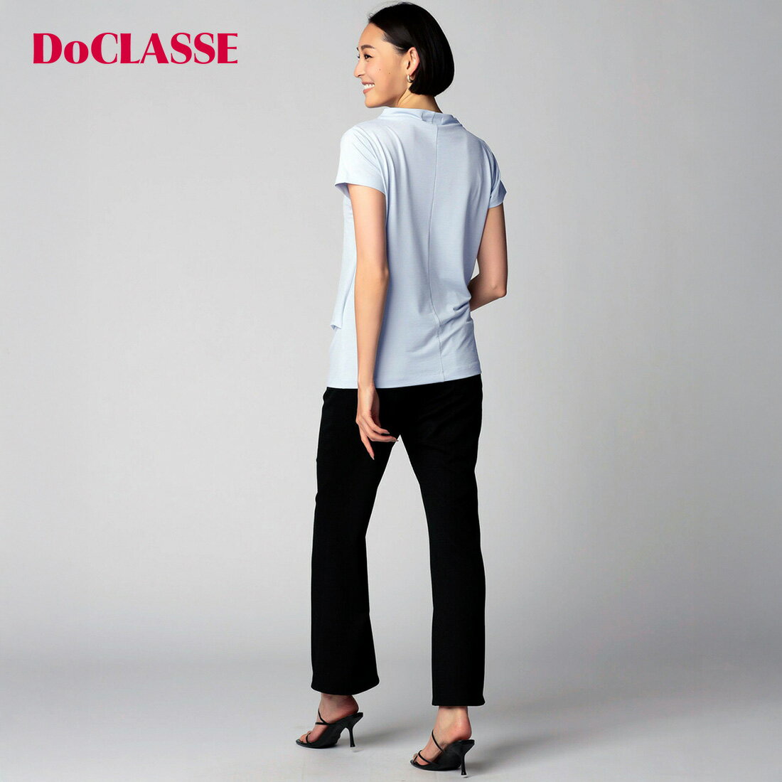 美品】DoCLASSE ドゥクラッセ ゴーストプリント スニード ブルー L 美
