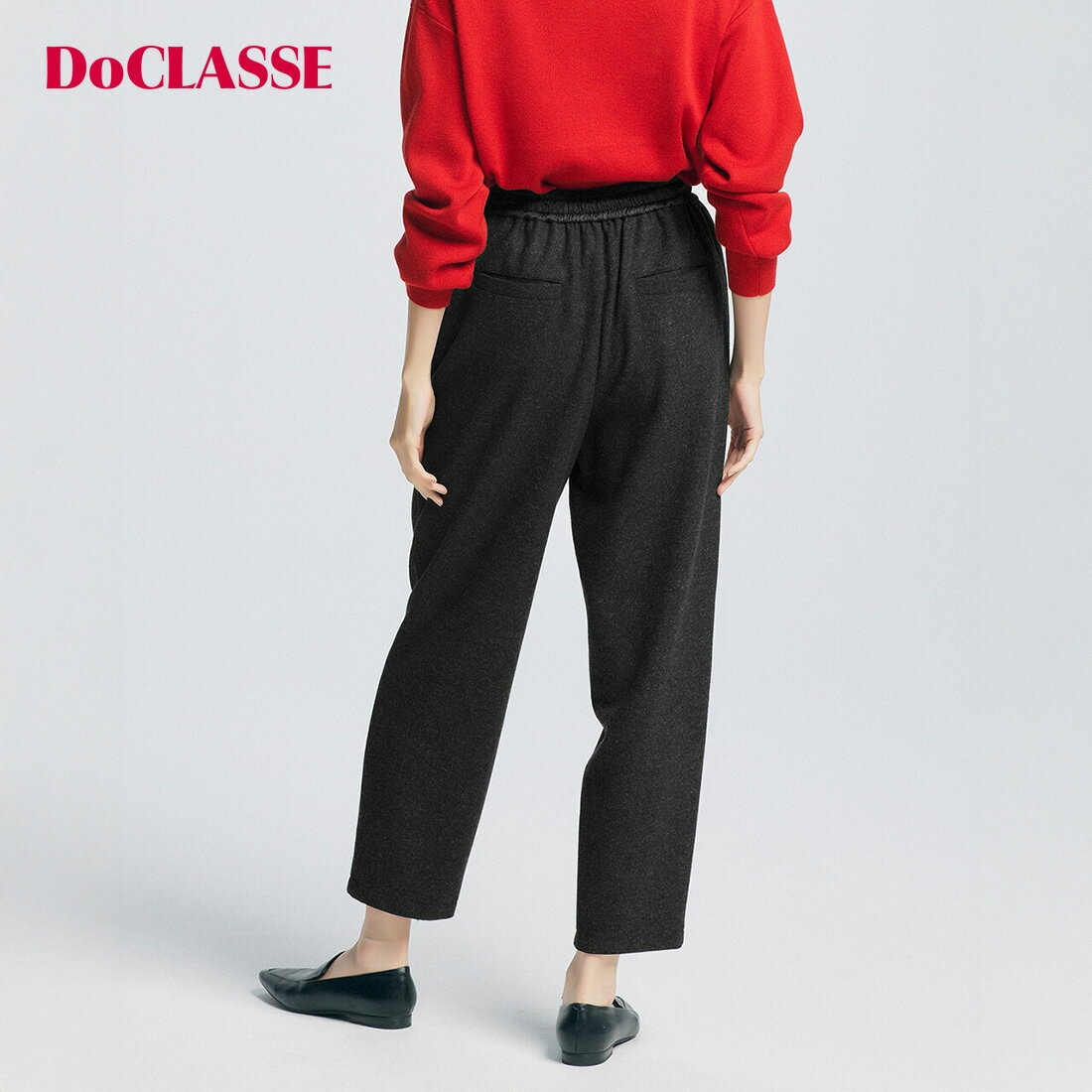 セール50%OFF 【ドゥクラッセ】 パンツ □ウール混ファインニードル ・ ドロストテーパード レディース ( 7〜15 ) おしゃれ きれいめ 30代 40代 50代 大人、輝く服 【DoCLASSE】