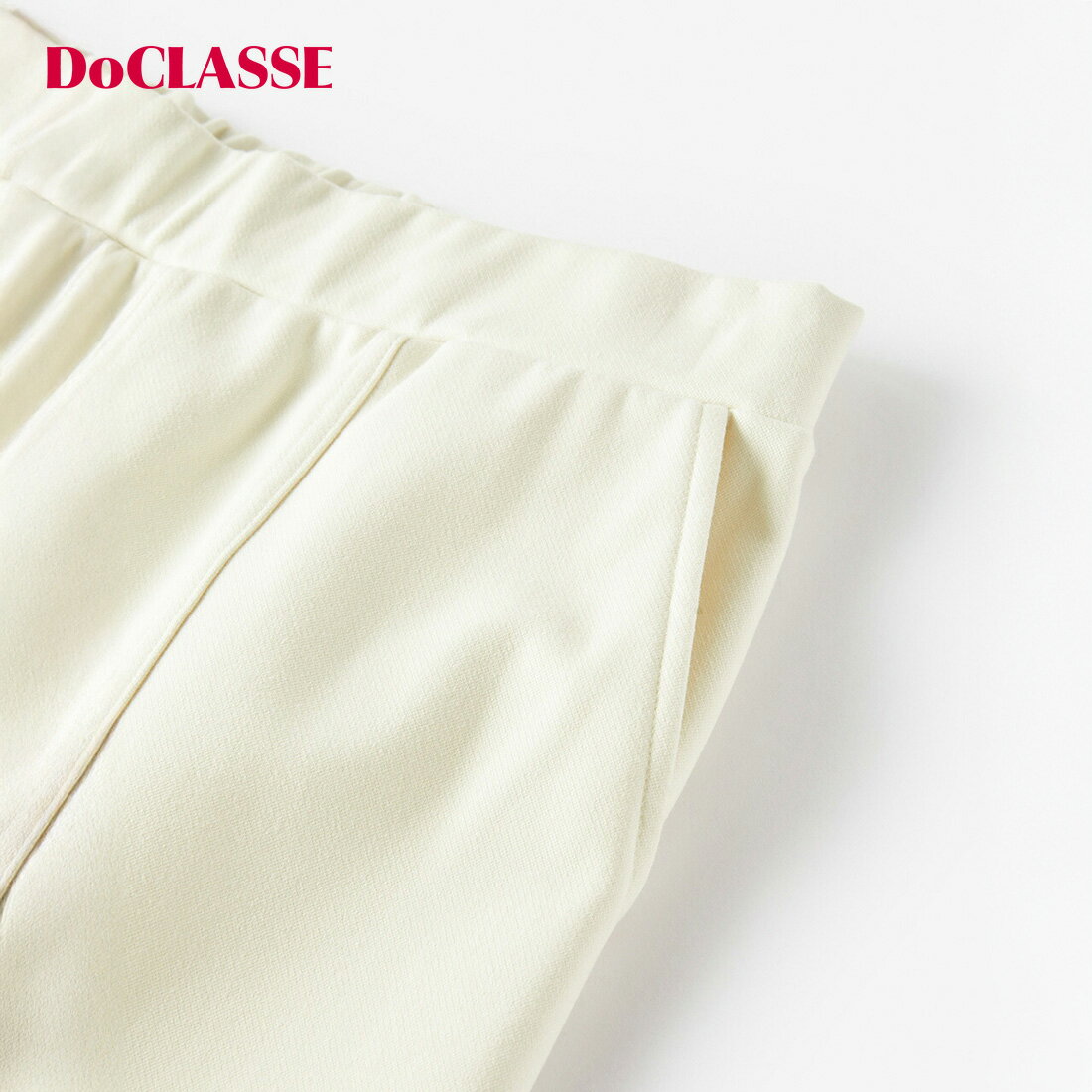 【ドゥクラッセ】 □ストレッチサーモ ・ ピンタックストレート68 レディース ( 7〜15 ) 30代 40代 50代 大人、輝く服 【DoCLASSE】