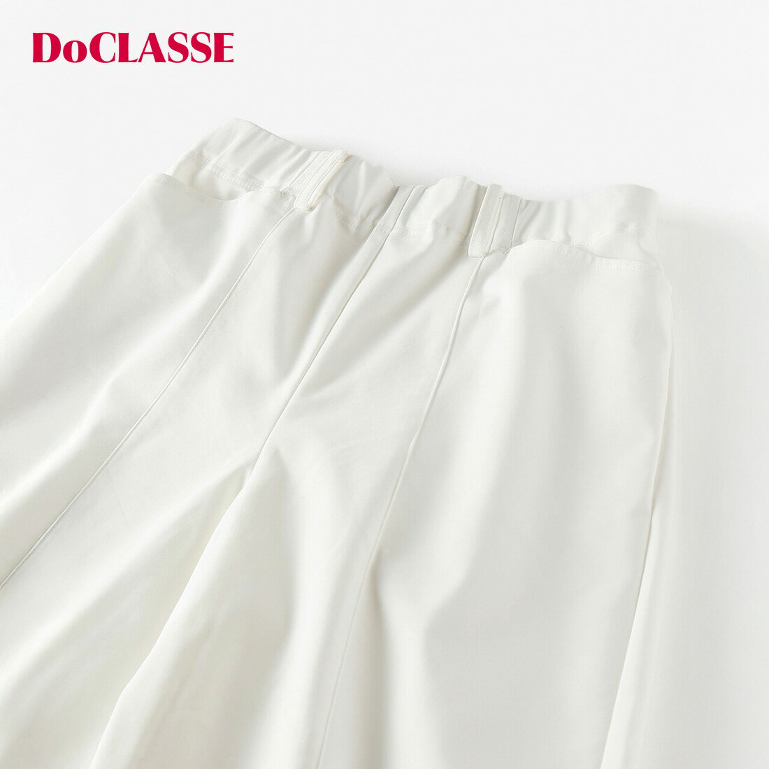【ドゥクラッセ】 パンツ シェイプストレッチ ・ クロップドワイド レディース ( 5～17 ) おしゃれ きれいめ 30代 40代 50代 大人、輝く服 【DoCLASSE】