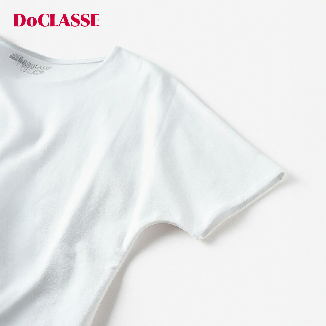 【ドゥクラッセ】 チュニック 立体クルーネック長め丈 ／ 半袖 ・ DoT レディース ( S～XXL ) おしゃれ きれいめ 30代 40代 50代 大人、輝く服 【DoCLASSE】