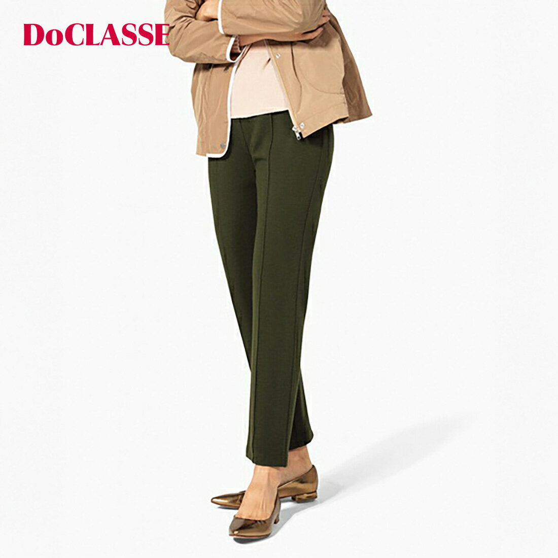 【ドゥクラッセ】 パンツ ウールポンチ・ピンタックパンツ レディース ( S～XXL ) おしゃれ きれいめ 30代 40代 50代 大人、輝く服 【DoCLASSE】
