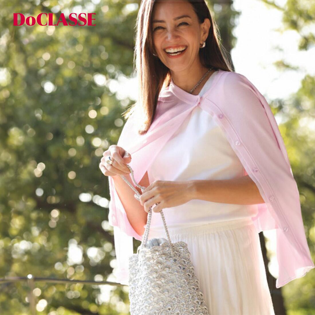 樂天商城 - 【ドゥクラッセ】 カーディガン UVニット・シアーネックカーディガン レディース ( S〜XXL ) 30代 40代 50代 大人、輝く服 【DoCLASSE】