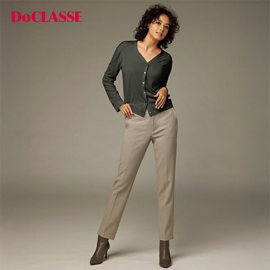 セール20%OFF 【ドゥクラッセ】 パンツ ウォームカルゼ・スティックパンツ レディース ( 7～15 ) おしゃれ きれいめ 30代 40代 50代 大人、輝く服 【DoCLASSE】