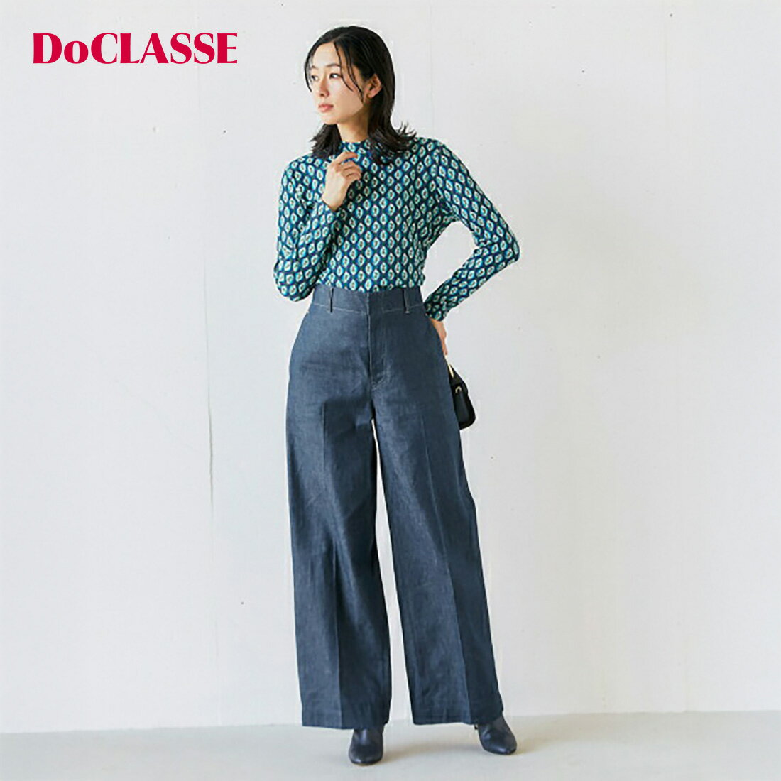 樂天商城 - セール41%OFF × 【3点以上で13％OFFクーポン】【ドゥクラッセ】 ボトムス パンツ ジャパンデニム・センタープレスパンツ レディース ( 7〜11 ) おしゃれ きれいめ 30代 40代 50代 大人、輝く服 【DoCLASSE】