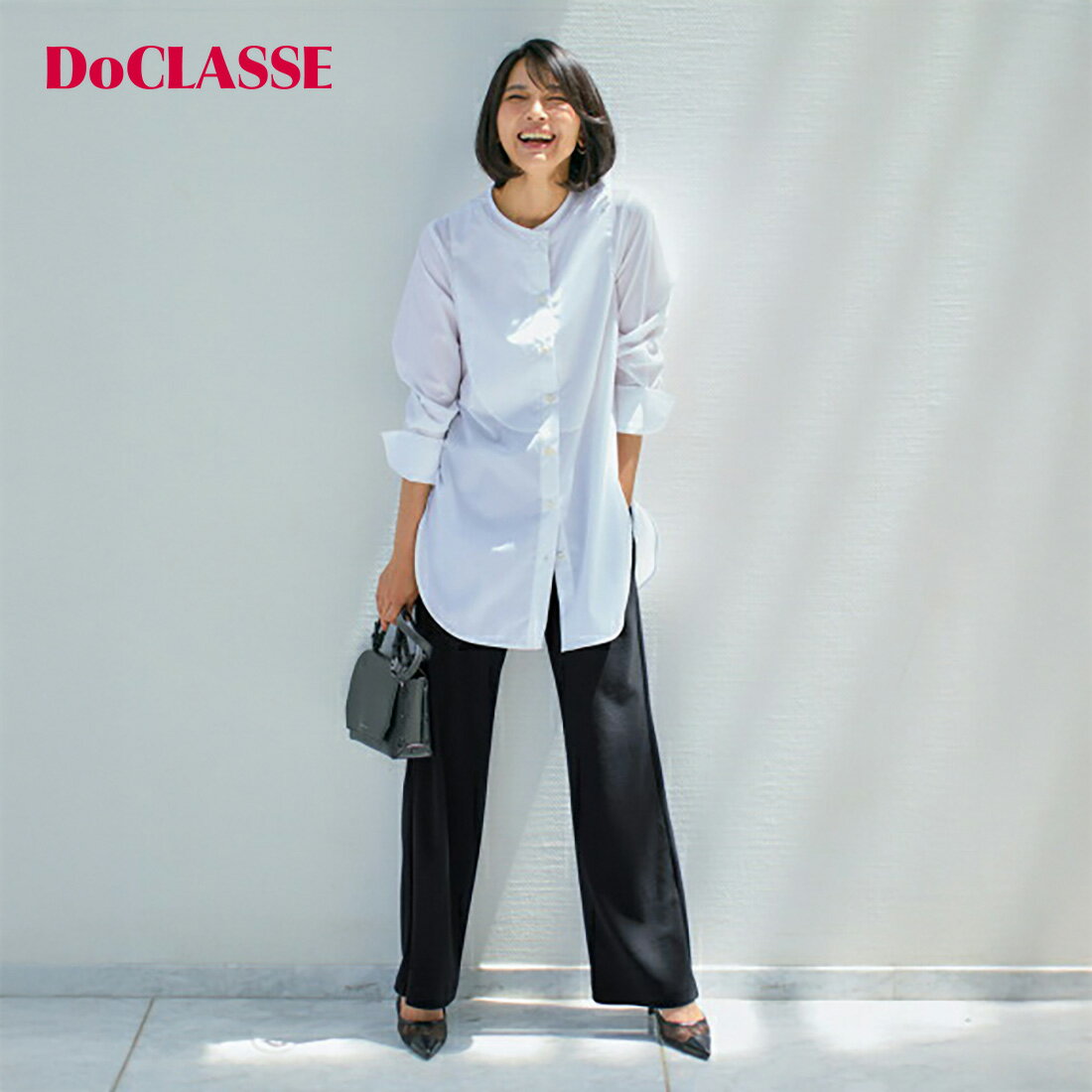 Rakuten - セール44%OFF 【ドゥクラッセ】 パンツ ウール混ストレッチ・ストレートパンツ レディース ( S〜XL ) おしゃれ きれいめ 30代 40代 50代 大人、輝く服 【DoCLASSE】