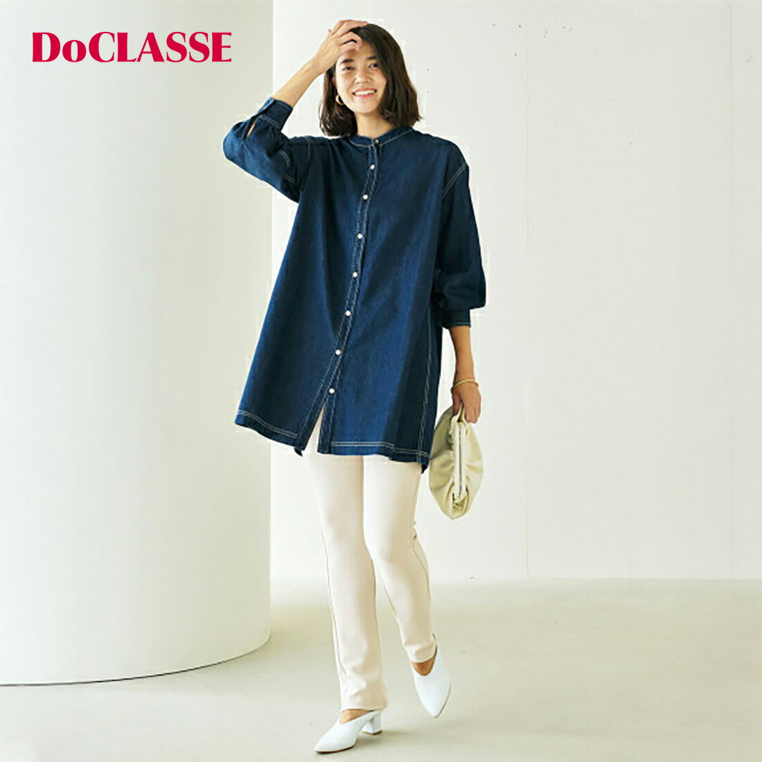 セール7%OFF 【ドゥクラッセ】 パンツ プレシャスウォームN・スリム74cm レディース ( S〜XXL ) おしゃれ きれいめ 30代 40代 50代 大人、輝く服 【DoCLASSE】