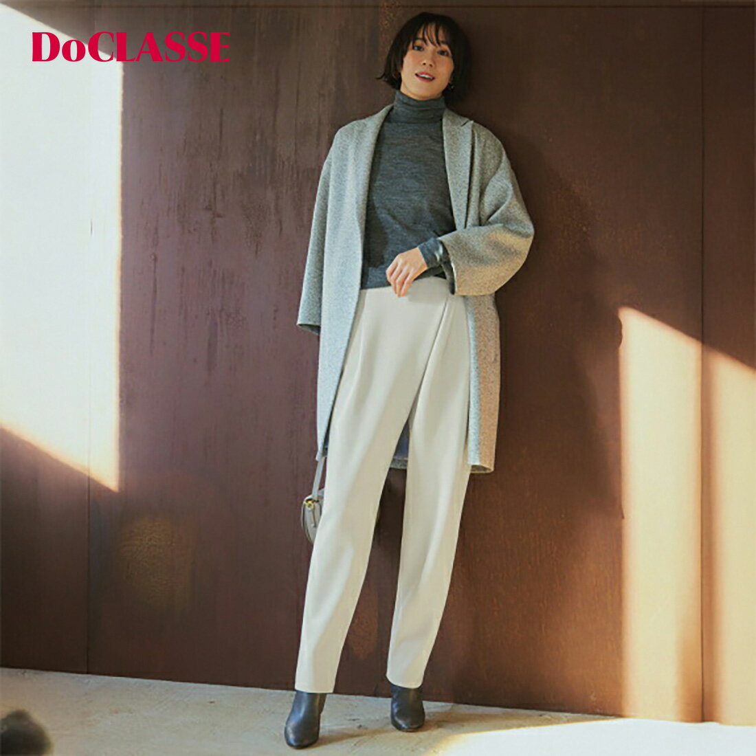 Rakuten - セール33%OFF 【ドゥクラッセ】 パンツ プレシャスウォームN・クロスタックテーパード レディース ( S〜XXL ) おしゃれ きれいめ 30代 40代 50代 大人、輝く服 【DoCLASSE】