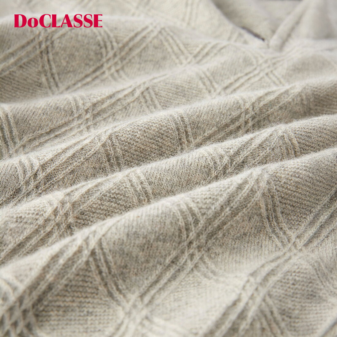 【ドゥクラッセ】 格子柄ハーフジップ ・ セーター メンズ ( S～XXL ) 30代 40代 50代 大人、輝く服 【DoCLASSE】