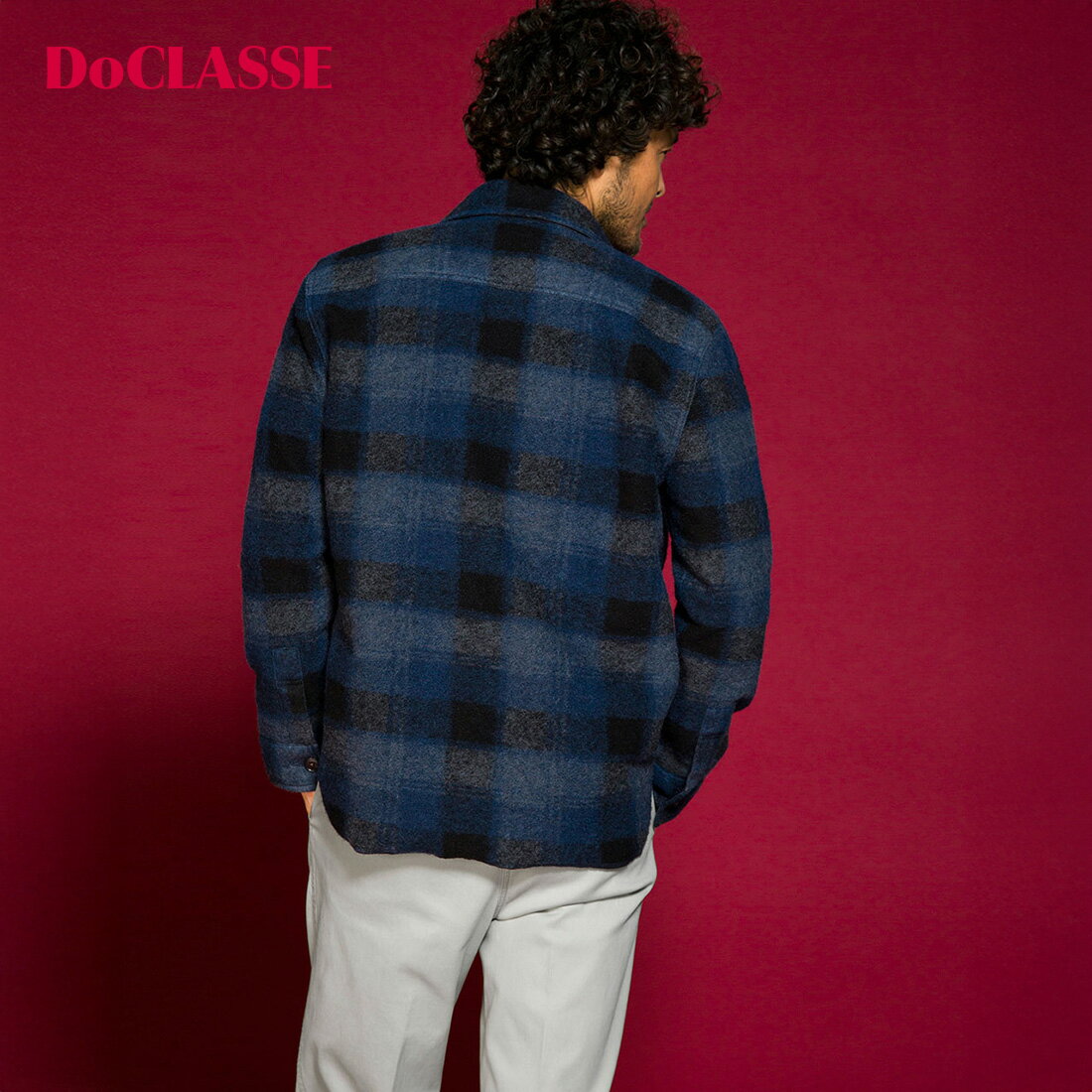 【マラソンポイント5倍】【ドゥクラッセ】 ジャカードジャージーCPOジャケット メンズ ( S～XXL ) 30代 40代 50代 大人、輝く服 【DoCLASSE】