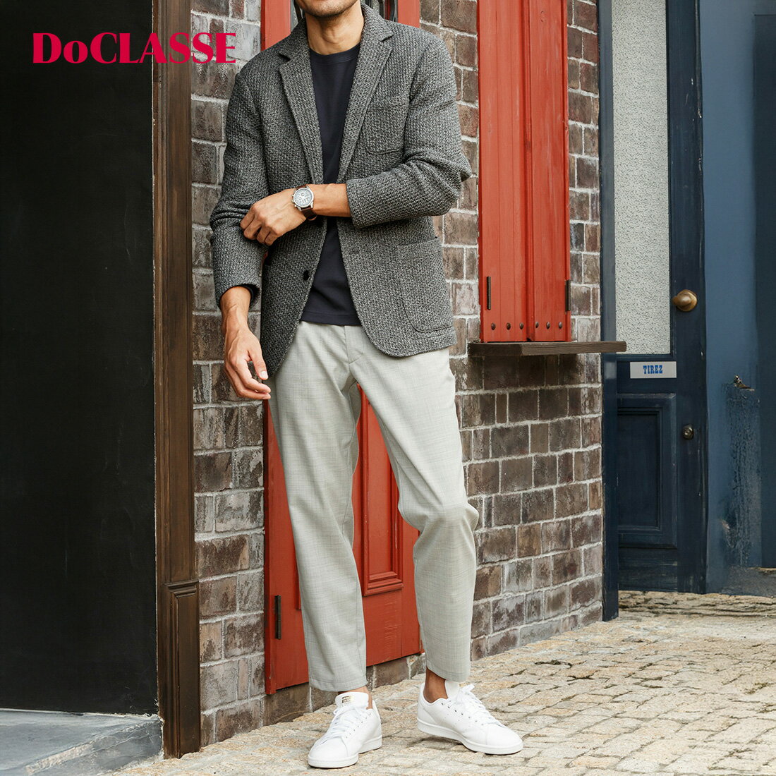 【マラソンポイント5倍】【ドゥクラッセ】 ハニカムジャケット メンズ ( S～XXL ) 30代 40代 50代 大人、輝く服 【DoCLASSE】