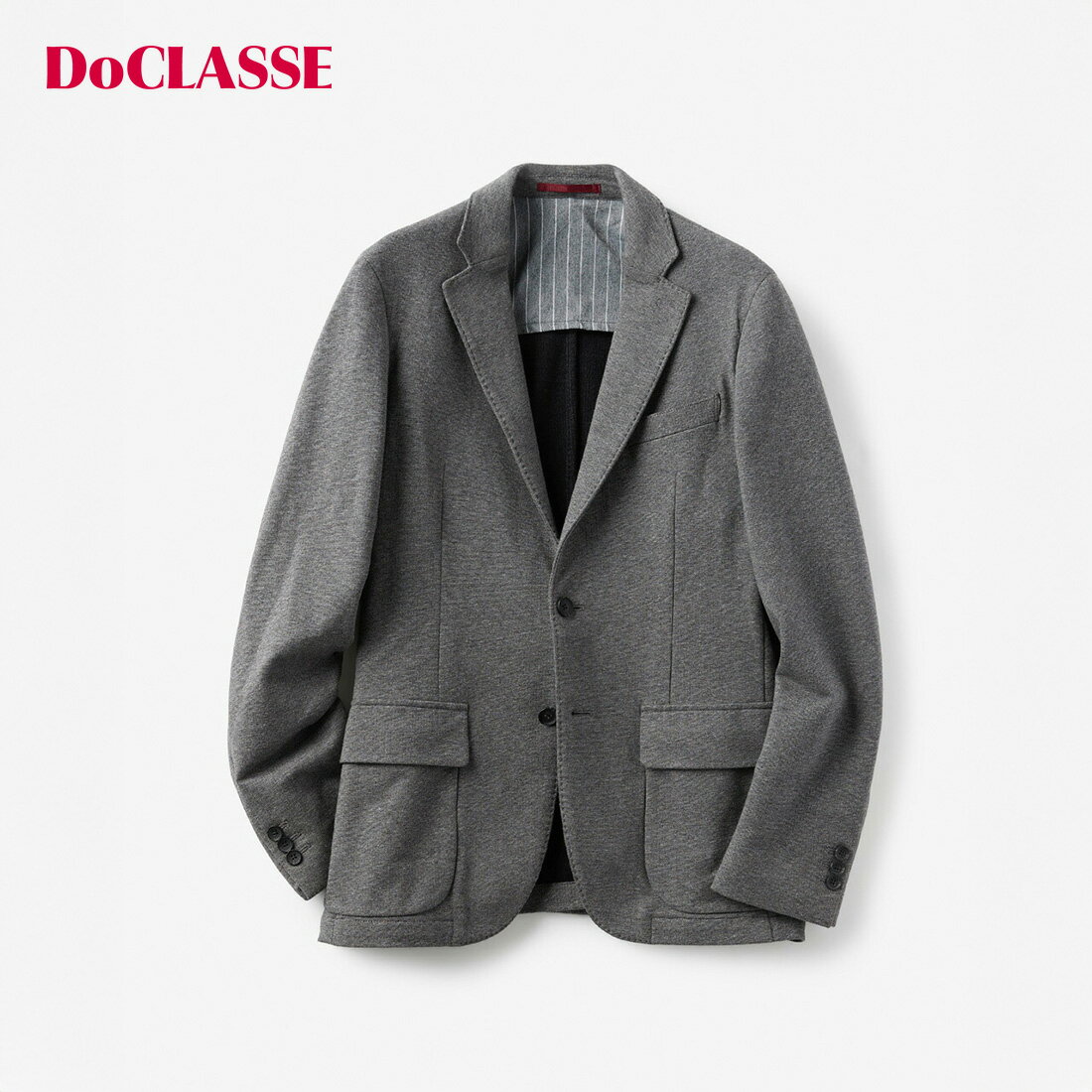 【マラソンポイント5倍】【ドゥクラッセ】 ストレッチファイン ・ ジャケット メンズ ( S～XXL ) 30代 40代 50代 大人、輝く服 【DoCLASSE】